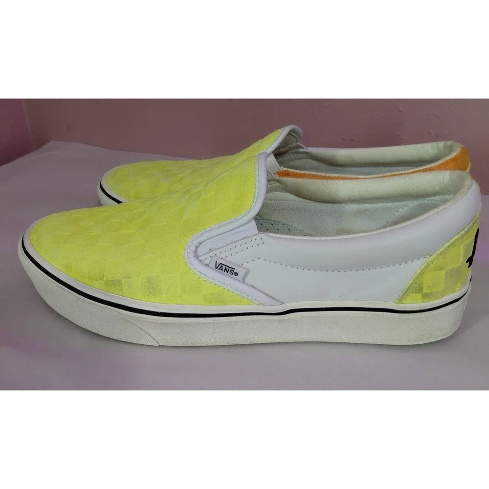 Vans x Penn ComfyCush Slip-On Yellow/Orange Checkerboard Suede Men's 10.5 721356